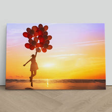 Load image into Gallery viewer, Girl Jumping with Balloons