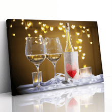 Load image into Gallery viewer, Wine Glasses and Love Heart