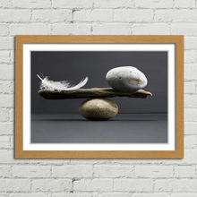 Load image into Gallery viewer, Feather and Stone Balance