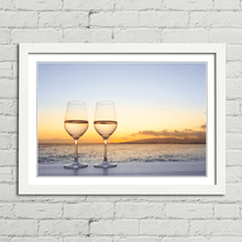 Load image into Gallery viewer, Wine Glasses at Sunset