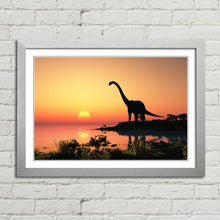 Load image into Gallery viewer, Dinosaur Brachiosaurus Sunset Mesozoic