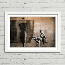 Load image into Gallery viewer, Boys Peeping Shower Woman Banksy Street Art