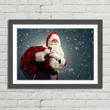 Load image into Gallery viewer, Santa Claus Sack of Presents Snow Christmas