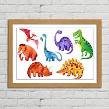 Load image into Gallery viewer, Cartoon Watercolour Dinosaurs Kids