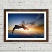 Load image into Gallery viewer, Dolphins Jumping in Ocean