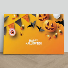 Load image into Gallery viewer, Jack-o'-Lantern Pumpkin and Bats Halloween