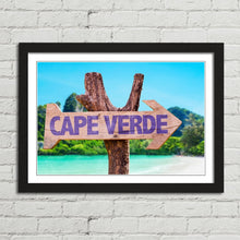 Load image into Gallery viewer, Cape Verde Wooden Beach Sign