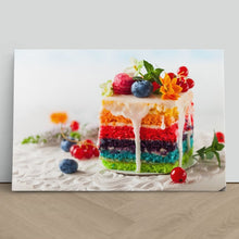 Load image into Gallery viewer, Slice of Rainbow Cake