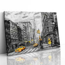 Load image into Gallery viewer, New York Street Empire State Oil Painting