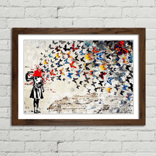 Load image into Gallery viewer, Butterfly Brains Banksy Girl