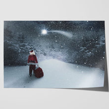 Load image into Gallery viewer, Santa with Sack Gifts Christmas Eve Snow