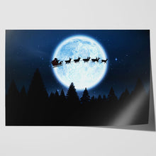 Load image into Gallery viewer, Santa Flying Night Sky Reindeer Christmas Eve