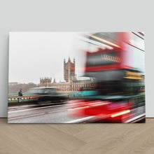 Load image into Gallery viewer, Red Bus at Houses of Parliament London