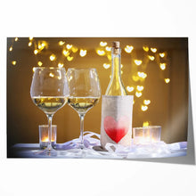 Load image into Gallery viewer, Wine Glasses and Love Heart