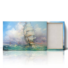 Load image into Gallery viewer, Galleon on the Ocean Oil Painting