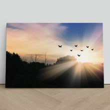 Load image into Gallery viewer, Flock of Birds in Mountain Landscape