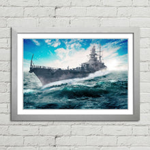 Load image into Gallery viewer, Warship Sailing through the Atlantic