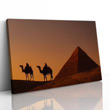 Load image into Gallery viewer, Camels at Dawn Pyramids