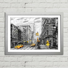 Load image into Gallery viewer, New York Street Empire State Oil Painting