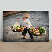Load image into Gallery viewer, Hanoi Market Flower Seller