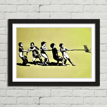 Load image into Gallery viewer, Banksy Blek Le Rat Inspired Tug of War