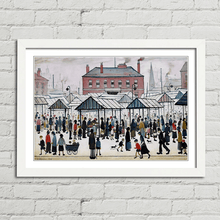 Load image into Gallery viewer, LS Lowry Market Scene Northern Town