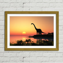 Load image into Gallery viewer, Dinosaur Brachiosaurus Sunset Mesozoic