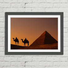 Load image into Gallery viewer, Camels at Dawn Pyramids