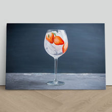 Load image into Gallery viewer, Gin Glass with Strawberry and Ice