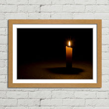 Load image into Gallery viewer, Lone Candle Burning in the Dark