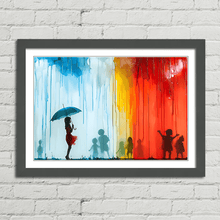 Load image into Gallery viewer, Umbrella Girl Banksy Children Inspired