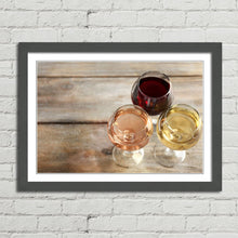 Load image into Gallery viewer, Glasses of White, Red, and Rose Wine
