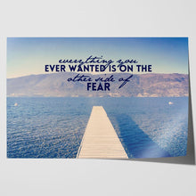 Load image into Gallery viewer, On the Other Side of Fear Motivational Quote