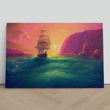 Load image into Gallery viewer, Sailing Ship at Sea Oil Painting