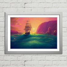 Load image into Gallery viewer, Sailing Ship at Sea Oil Painting