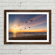 Load image into Gallery viewer, Birds Flying at Sunset