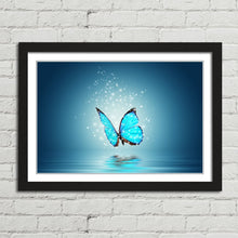 Load image into Gallery viewer, Blue Butterfly Over Water