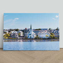 Load image into Gallery viewer, Reykjavik Lake Quay Church Iceland