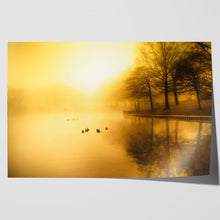Load image into Gallery viewer, Golden Morning Fog Duck Pond