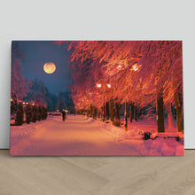 Load image into Gallery viewer, Park Evening Snow Winter Scene