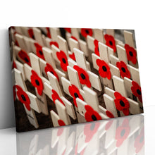 Load image into Gallery viewer, Remembrance Poppies on Crosses Lest We Forget