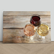 Load image into Gallery viewer, Glasses of White, Red, and Rose Wine