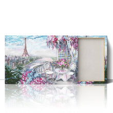 Load image into Gallery viewer, Paris Balcony Eiffel Tower Oil Painting