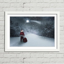 Load image into Gallery viewer, Santa with Sack Gifts Christmas Eve Snow