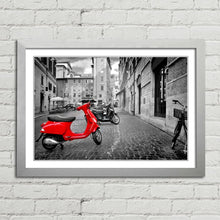 Load image into Gallery viewer, Red Scooter Bike in Rome