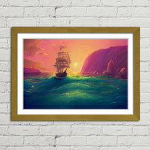 Load image into Gallery viewer, Sailing Ship at Sea Oil Painting
