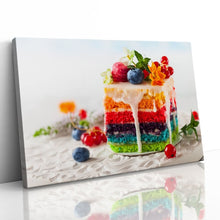 Load image into Gallery viewer, Slice of Rainbow Cake