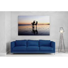 Load image into Gallery viewer, Children Playing on Beach Silhouette