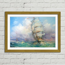 Load image into Gallery viewer, Galleon on the Ocean Oil Painting