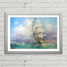 Load image into Gallery viewer, Galleon on the Ocean Oil Painting